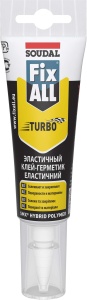 Купить Клей-герметик SOUDAL Fix All TURBO,супербыстрый,тюбик 125мл /12шт./(арт.134139) в Иркутске