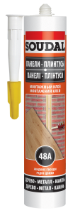 Купить Клей монтажный SOUDAL 48А для стеновых панелей, каучуковый, 280мл /15шт./(арт.120407) в Иркутске