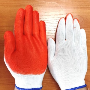 Купить Перчатки нейлоновые с нитриловым покрытием, синие,оранжевые /12шт./ в Иркутске